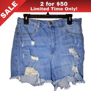 [Sale: 2 for $50!] Fashion Nova Cut-Off Distressed Shorts Size XL 0159